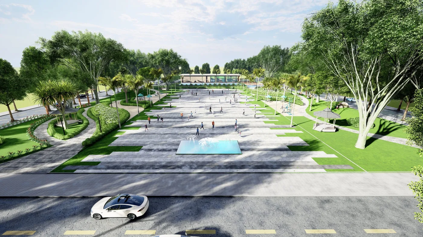 Phối cảnh công viên trung tâm Green City
